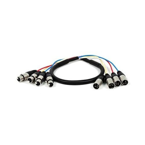 Monoprice Channel4 Xlr M To Xlr F Snake Cable 3ft (8764)