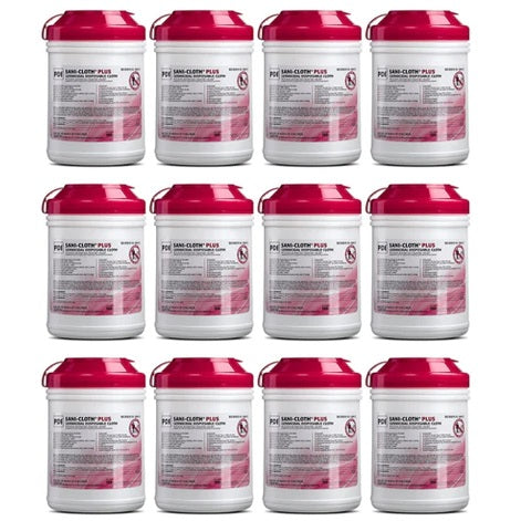 PDI Sani-Cloth Plus Germicidal Disposable Cloth 6.75" Length x 6" Width - Disposable, Disinfectant, Deodorize, Fungicide, Virucidal, Bactericide, Latex-free, Bleach-free, Pre-moistened, Antimicrobial - White - 160/Tub - 12 / Carton (Q89072CT)