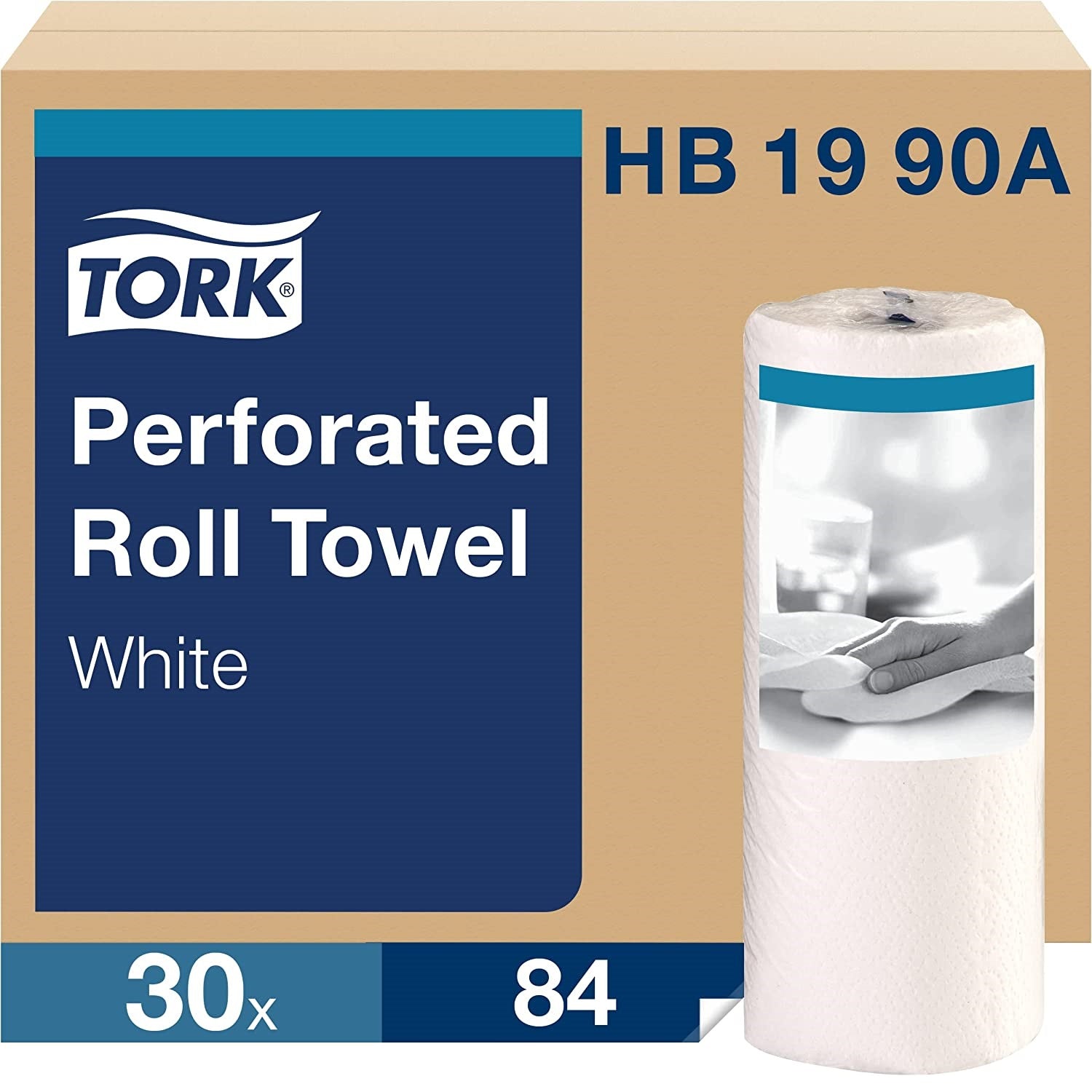 Tork&reg; Kitchen Paper Towels, 2-Ply, 84 Sheet, 30 Rolls (HB1990A)