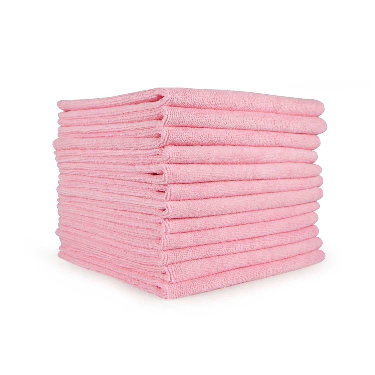 Smart Choice Microfiber Cloths 14x14 38gm Pink, Pack Of 12 (PNP915170P)