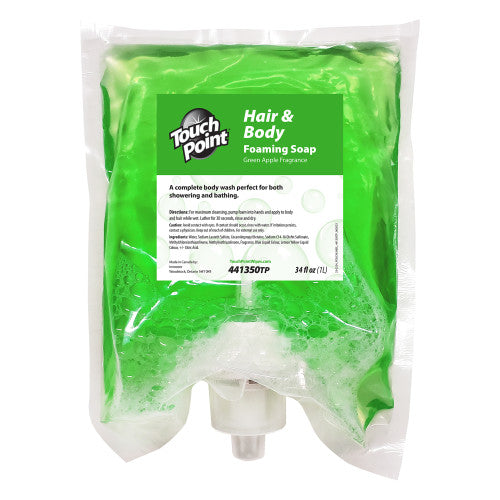 Touch Point Hair & Body Foaming Soap, 34 Fl Oz, 4 Pouches/case, Case Of 4 (441350TP)
